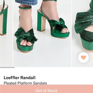 Loeffler Randall Pleated Platforms Emerald